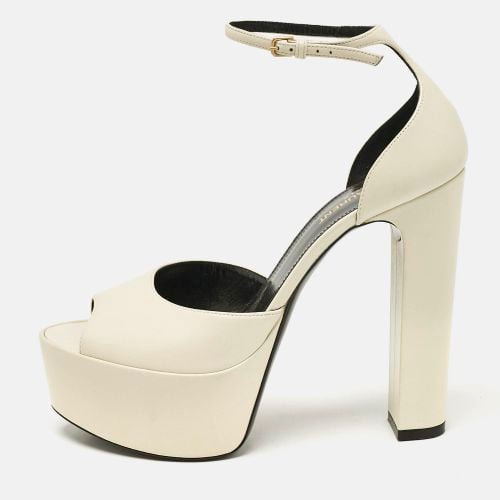 Saint Laurent Leather Jodie Platform Sandals Size 39.5 - Saint Laurent Paris - Modalova