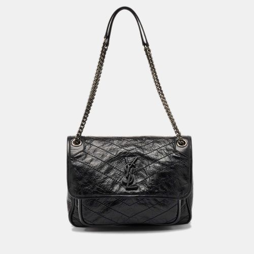 Saint Laurent Crinkled Leather Medium Niki Shoulder Bag - Saint Laurent Paris - Modalova