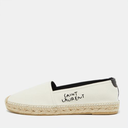 Saint Laurent Canvas Embroidered Slip On Espadrille Loafers Size 38 - Saint Laurent Paris - Modalova