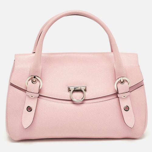 Leather Gancini Satchel - Salvatore Ferragamo - Modalova