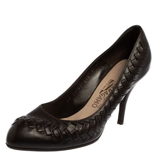 Dark Leather Pumps Size 39.5 - Salvatore Ferragamo - Modalova