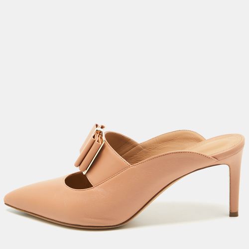 Blush Leather Zelda Mules Size 37 - Salvatore Ferragamo - Modalova