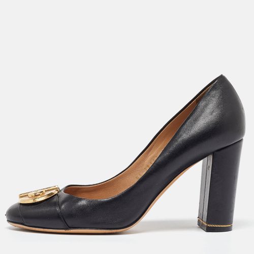 Leather Buckle Block Heel Pumps Size 39 - Salvatore Ferragamo - Modalova