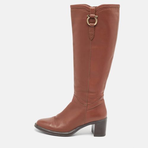 Leather Knee Length Boots Size 37.5 - Salvatore Ferragamo - Modalova