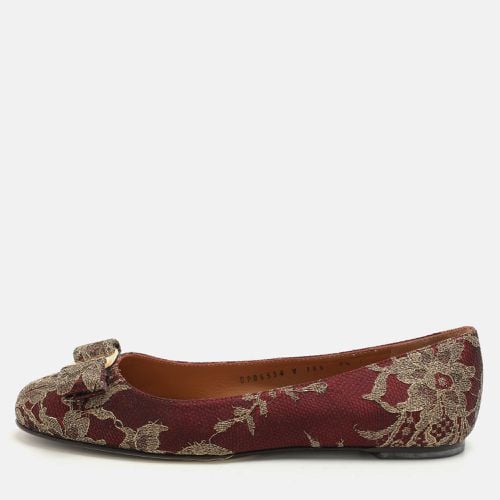 Lace and Lurex Fabric Ballet Flats Size 38 - Salvatore Ferragamo - Modalova