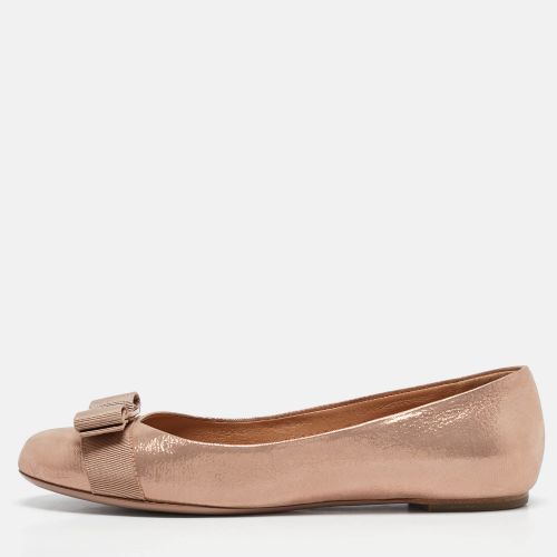 Nubuck Leather Varina Ballet Flats Size 38.5 - Salvatore Ferragamo - Modalova