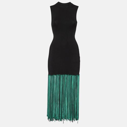 Jersey Fringed Sleeveless Midi Dress XS - Sandro - Modalova