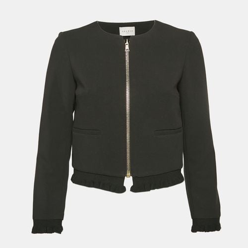 Crepe Ruffled Zip-Up Blazer S - Sandro - Modalova