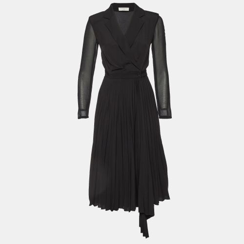 Crepe Pleated Midi Dress XS - Sandro - Modalova