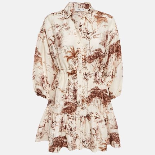 Safari Style Print Button Front Mini Dress M - Sandro - Modalova