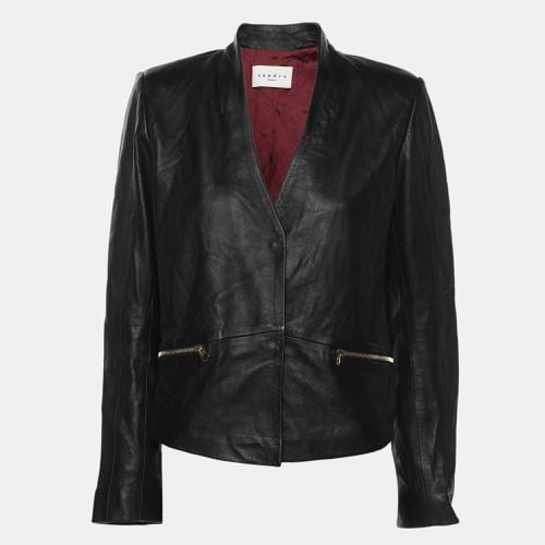 Sandro Black Leather Jacket S - Sandro - Modalova