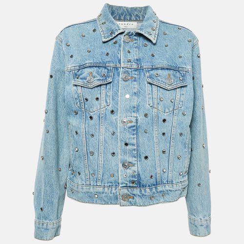 Mirror Studded Denim Jacket M - Sandro - Modalova