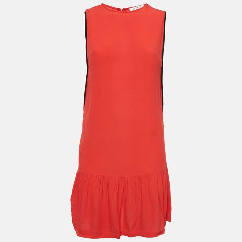 Crepe Sleeveless Flounce Mini Dress S - Sandro - Modalova