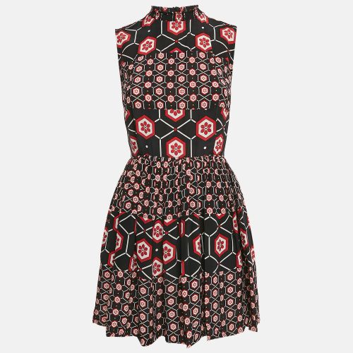 Printed Silk Tiered Sleeveless Mini Dress S - Sandro - Modalova