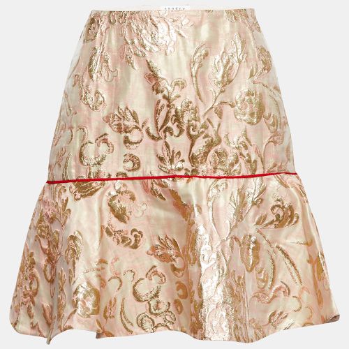 Gold Jacquard Mini Skirt M - Sandro - Modalova