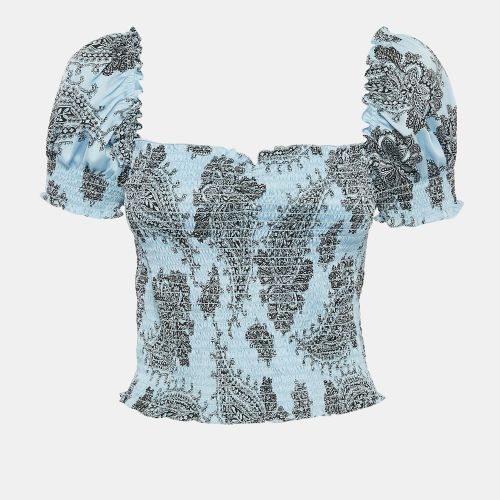 Light Paisley Print Smocked Top S - Sandro - Modalova