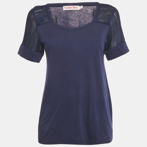 Jersey Tulle Trim Top S - See by Chloe - Modalova