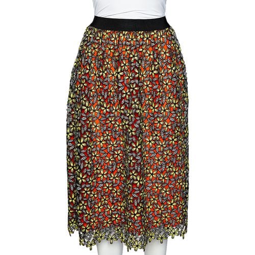 Floral Guipure Lace Midi Skirt S - Self-Portrait - Modalova