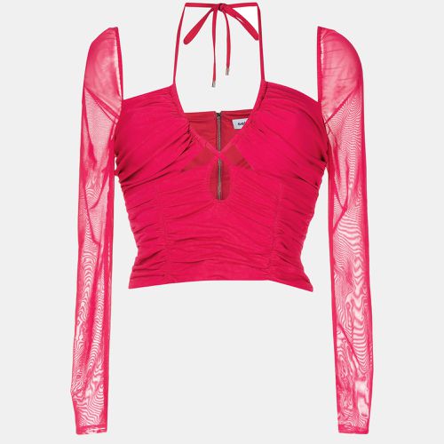 Fuchsia Jersey Ruched Cut-Out Top S - Self-Portrait - Modalova