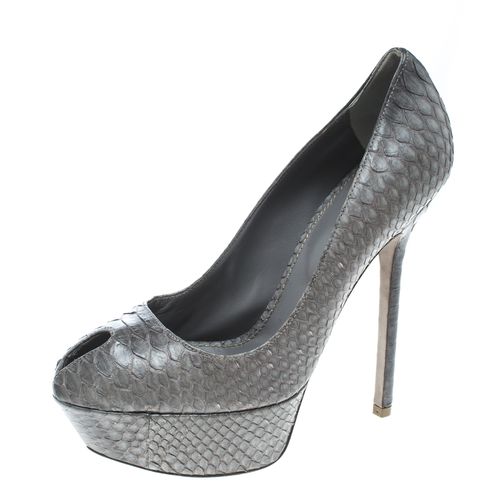 Python Peep Toe Platform Pumps Size 36.5 - Sergio Rossi - Modalova