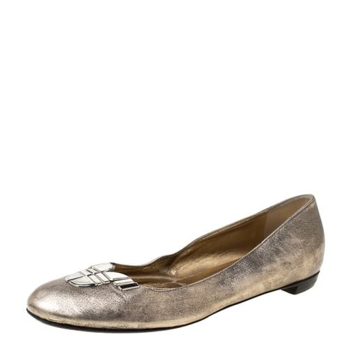 Silver Leather Ballet Flats Size 39 - Sergio Rossi - Modalova