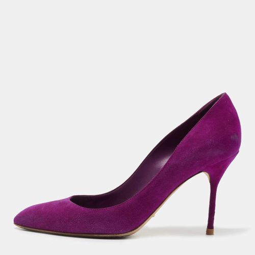 Suede Pointed Toe Pumps Size 38 - Sergio Rossi - Modalova