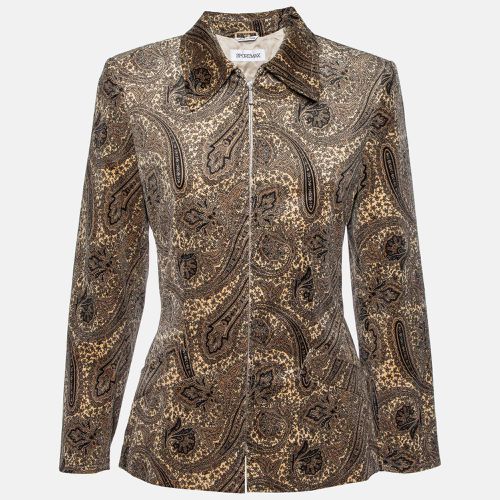 Paisley Print Velvet Zip Up Jacket M - Sportmax - Modalova