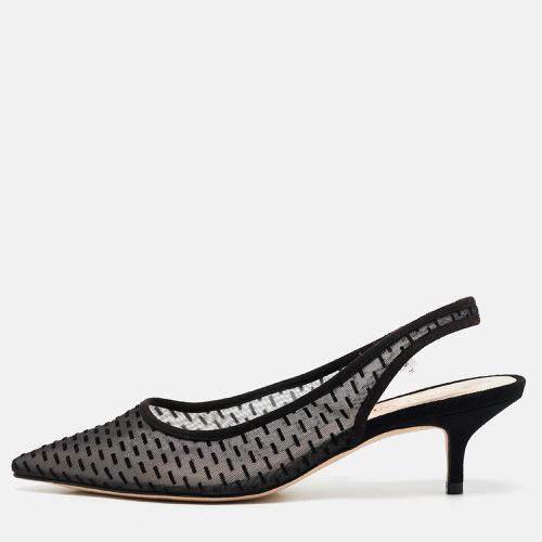 Mesh and Suede Pointed Toe Slingback Pumps Size 39 - Stuart Weitzman - Modalova