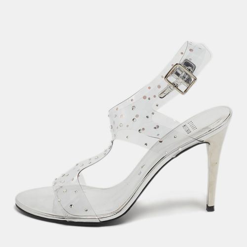 PVC Crystals Embellished T Strap Sandals Size 39 - Stuart Weitzman - Modalova