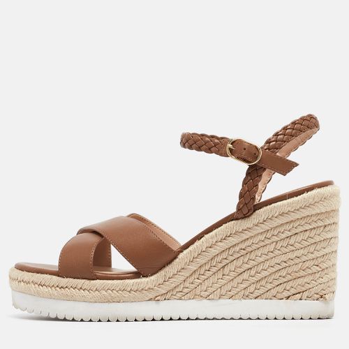 Leather Mykonos Wedge Espadrille Sandals Size 40.5 - Stuart Weitzman - Modalova