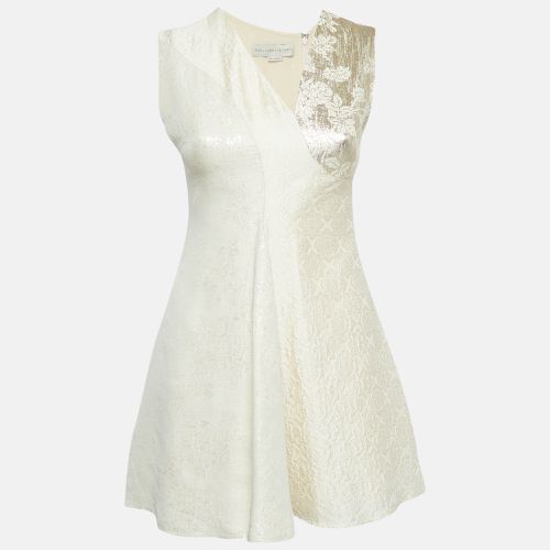 Gold Lurex Silk Blend Brocade Sleeveless Mini Dress S - Stella McCartney - Modalova