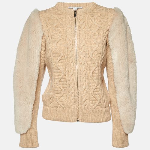 Cable Knit Wool Zip-Up Cardigan XS - Stella McCartney - Modalova