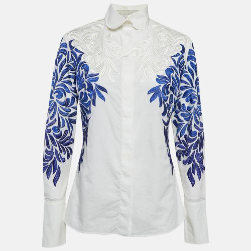 Blue Embroidered Cotton Long Sleeve Shirt S - Stella McCartney - Modalova