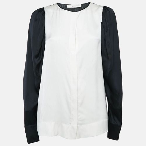 Black/ Satin Silk Long Sleeve Shirt M - Stella McCartney - Modalova