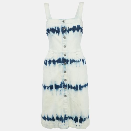 Tie-Dye Denim Button Front Short Dress S - Stella McCartney - Modalova