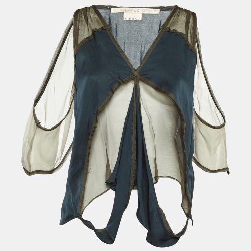 Dark Silk Sheer Detail Top M - Stella McCartney - Modalova