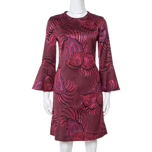 Floral Jacquard Wool Long Sleeve Dress M - Stella McCartney - Modalova