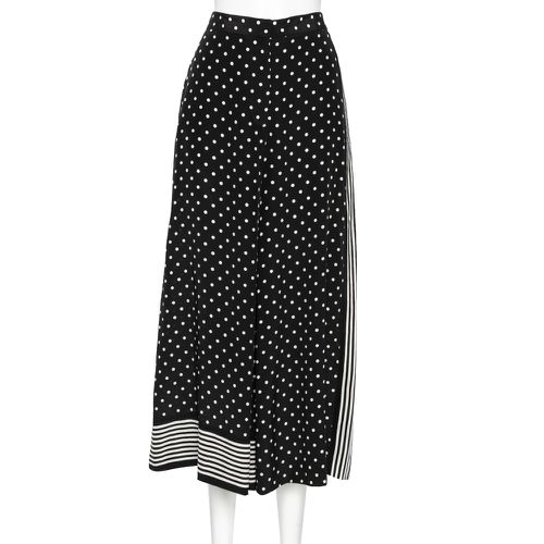 Monochrome Polka Dotted Silk Wide Leg Pants S - Stella McCartney - Modalova