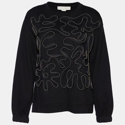 Zipper Squiggle Cotton Knit Sweatshirt XS - Stella McCartney - Modalova