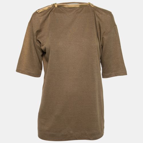 Olive Linen Zip-Detail Top S - Stella McCartney - Modalova