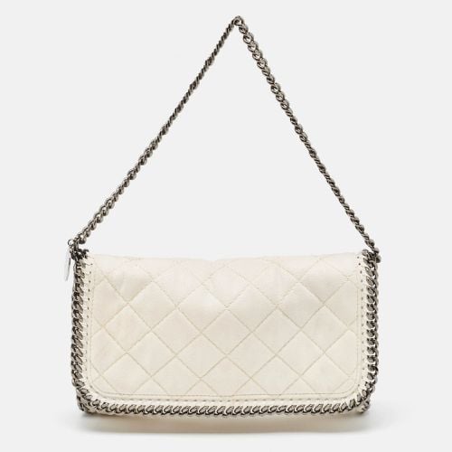 Off Quilted Faux Suede Falabella Flap Bag - Stella McCartney - Modalova