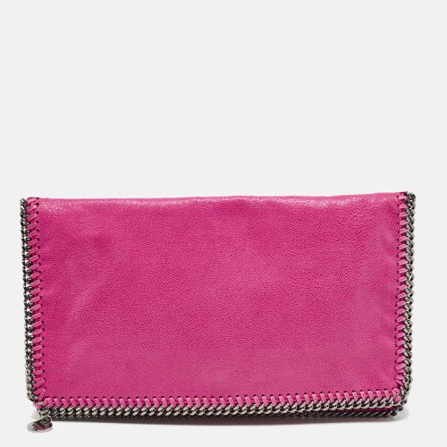 Fuchsia Faux Suede Fallabella Foldover Clutch - Stella McCartney - Modalova