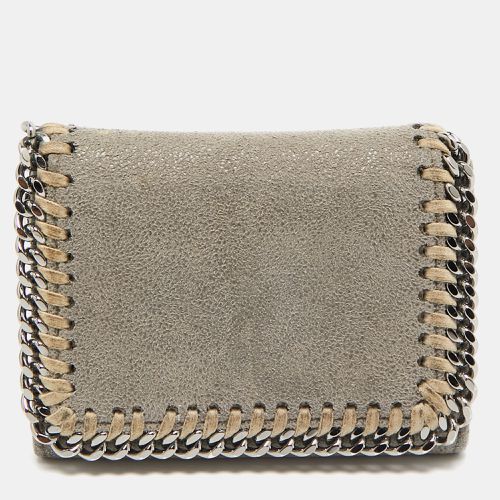 Faux Suede Falabella Trifold Wallet - Stella McCartney - Modalova