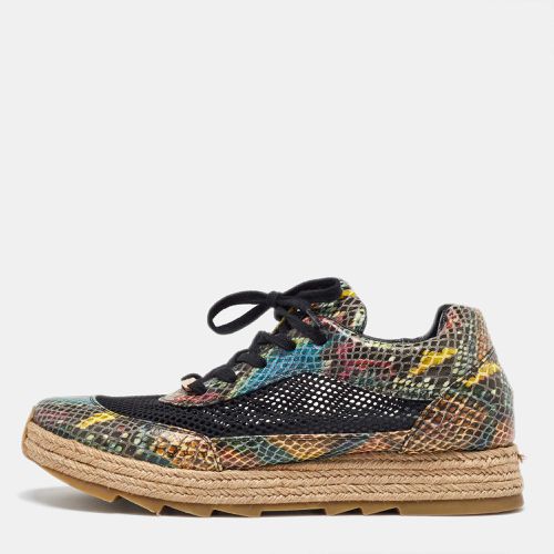 Python Effect Faux Leather and Mesh Espadrille Sneakers Size 41 - Stella McCartney - Modalova