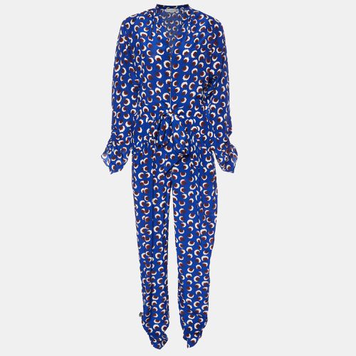 Floral Print Silk Long Sleeve Jumpsuit S - Stella McCartney - Modalova