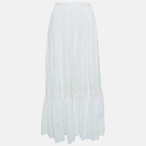 Lace Trim Cotton Midi Skirt M - Polo Ralph Lauren - Modalova