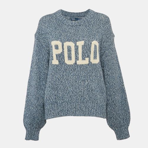 Logo Intarsia Rib Knit Crew Neck Sweater L - Polo Ralph Lauren - Modalova