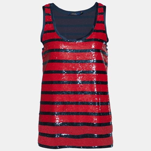 Navy Blue Sequined Tank Top S - Polo Ralph Lauren - Modalova