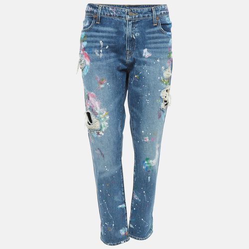 Paint Print Distressed Denim Astor Slim Boyfriend Jeans L Waist 32" - Polo Ralph Lauren - Modalova