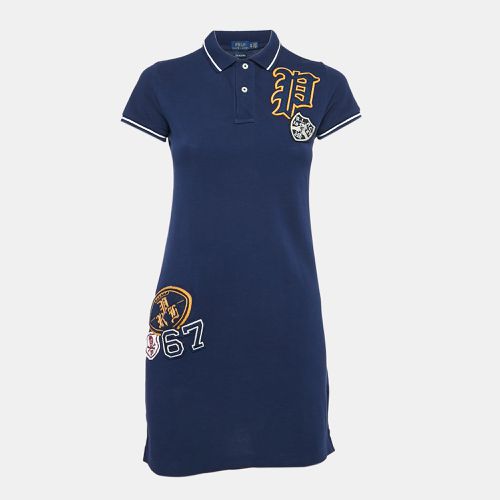 Cotton Pique Applique Detail T-Shirt Dress XS - Polo Ralph Lauren - Modalova